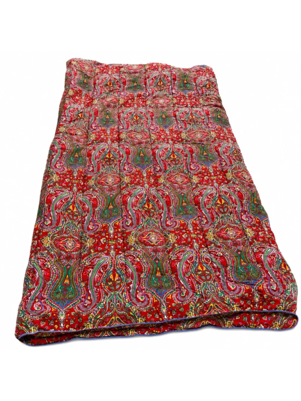 Ralph Lauren Full Queen Paisley Duvet Cover Red Beach Cottage Coastal Cotton